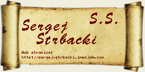 Sergej Štrbački vizit kartica